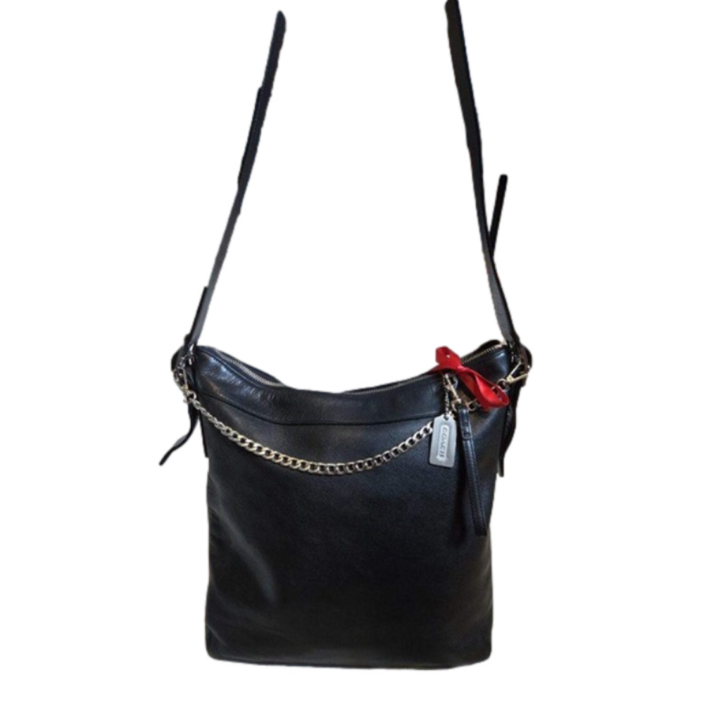 Vintage Coach Legacy Black Slim Duffle Leather Crossbody Shoulder Bag tote